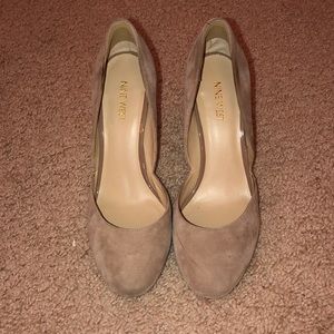 Tan suede heels